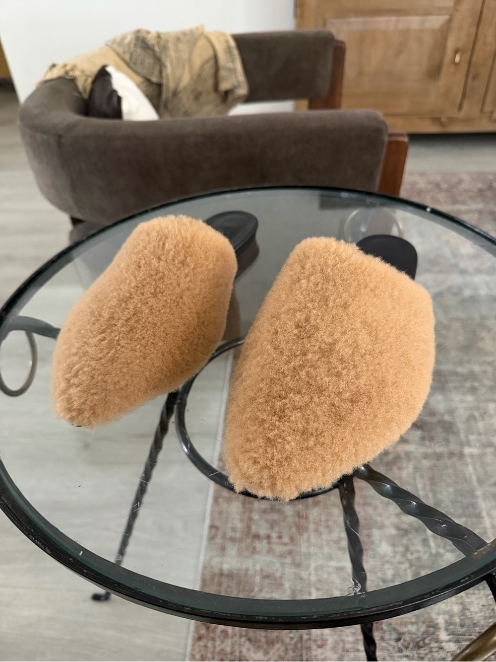 Jenni Kayne Shearling wool and leather mules - Picture 2 of 7
